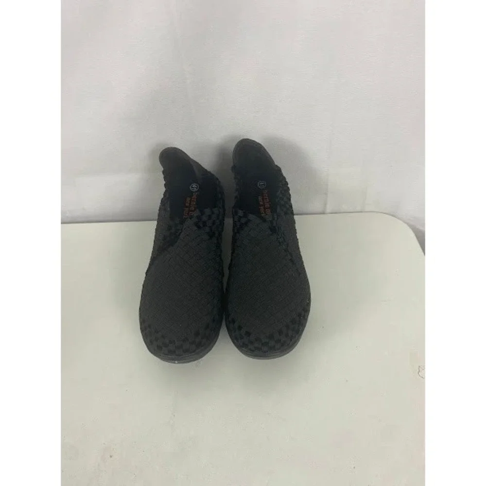 Bernie Mev New York Black Woven Wedge‎ Shoes Women Size 41